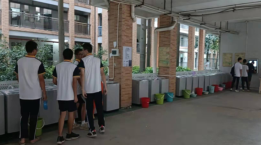 好評續(xù)單！江門一中學校持續(xù)追加共享洗衣機！