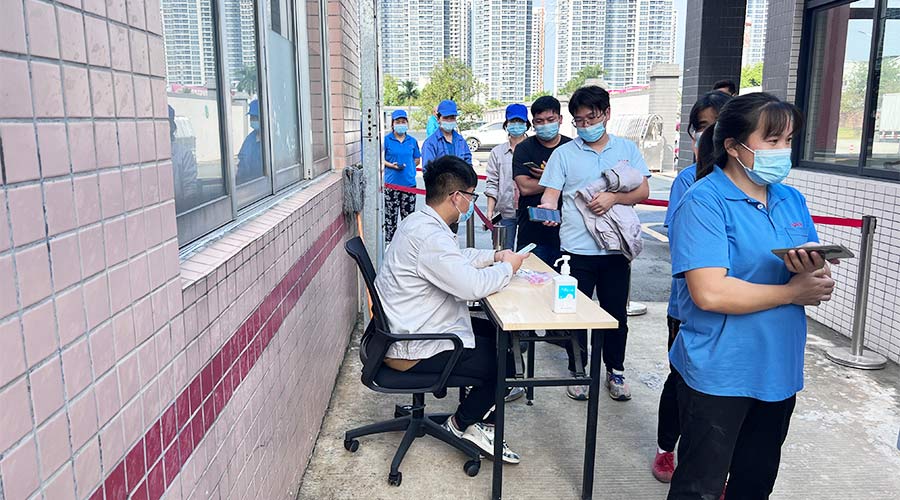 迅速防疫！金環(huán)電器積極配合醫(yī)護(hù)人員上門測核酸！