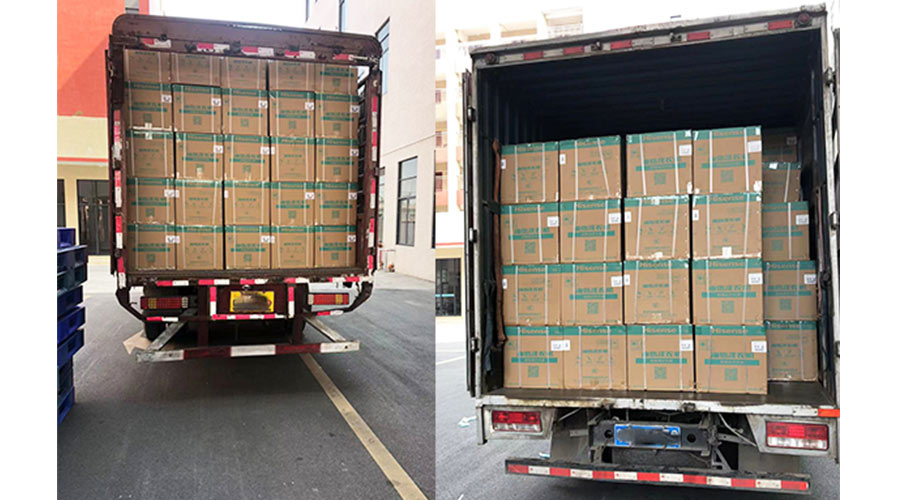 實(shí)況圖！金環(huán)電器完成國內(nèi)某知名品牌迷你洗衣機(jī)裝柜發(fā)貨