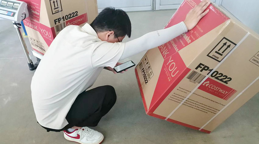 實(shí)況直擊！客戶北美COSTWAY開(kāi)展衣物烘干機(jī)驗(yàn)貨